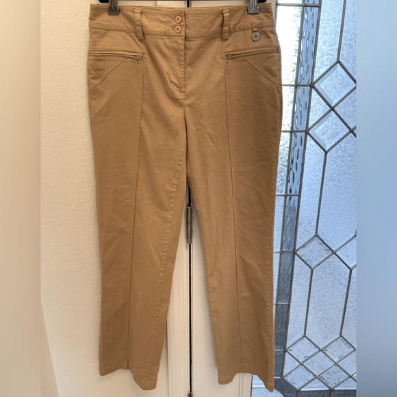 Greg Norman Women’s Golf Pants Tan size 6 cotton and spandex - Picture 1 of 5